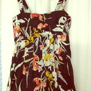 JC Penny Black tropical floral sundress